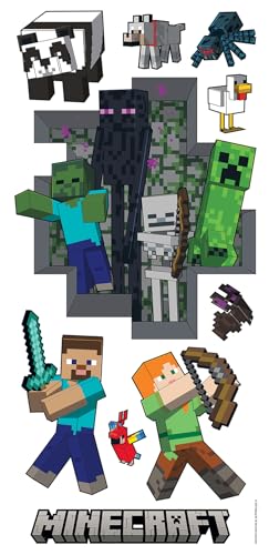 RoomMates Minecraft Hostile Mobs Peel and Stick Wall Decals, RMDM5591