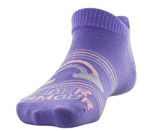 Under Armour Girl`s Essential No Show Socks 6 Pack (Assorted(U0221P6-082, Small)4