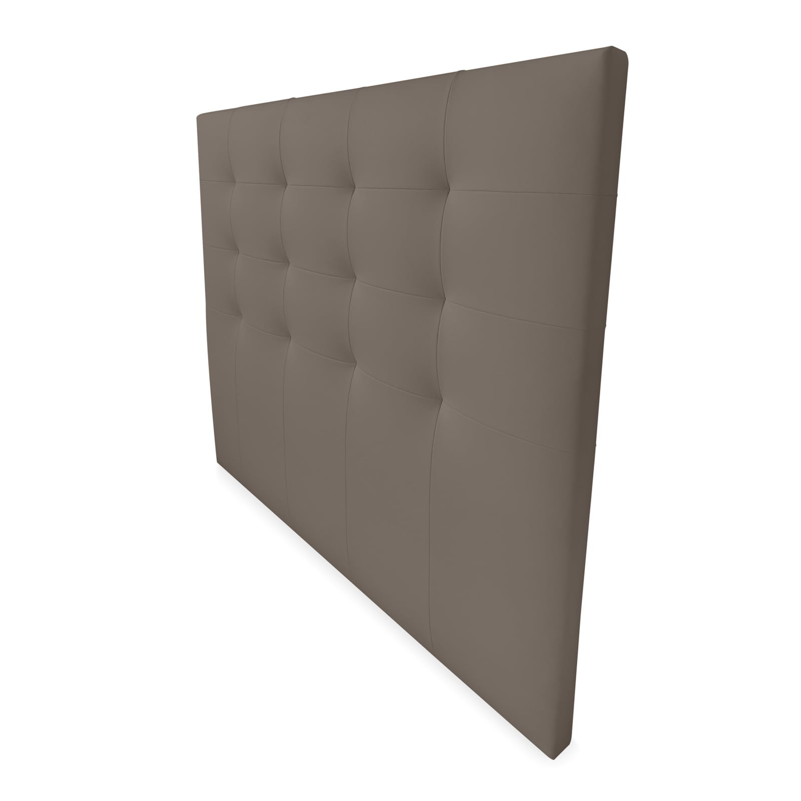 amuéblate Online, Cabecero Modelo Dinamarca Acolchado, Tapizado en Polipiel de Alta Gama, Medidas: 145 x 120 cm (para Cama de 135 y 140) Gris