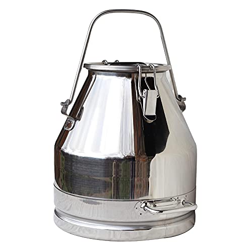 Bidon de transport en acier inoxydable pour lait 35 L avec couvercle hermétique