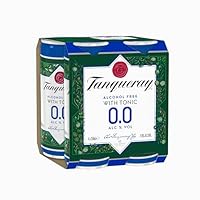 Tanqueray Alcohol Free 0.0 Gin and Tonic 250mL (Pack of 4)