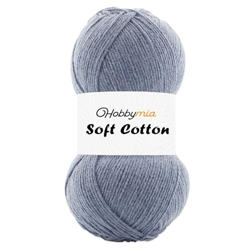 HobbyMia Soft Cotton Blend Crochet Yarn – Sport Weight Yarn