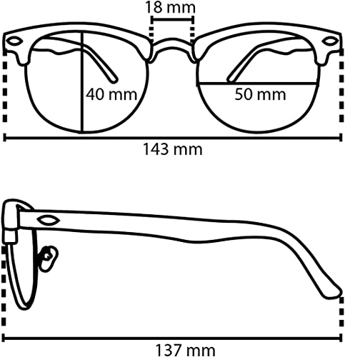 Image of Goson Vintage-Inspired Horn Rimmed Eyeglasses Stylish, UV400 Protection, Perfect for Retro Vintage Fashion, Parties, Outings