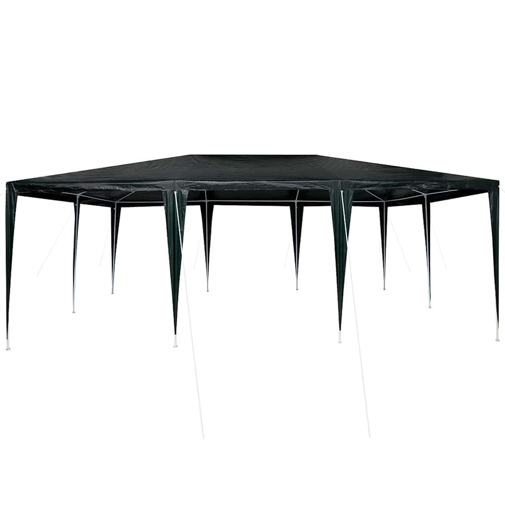 Tenda per feste, verde, in polietilene e acciaio, 600 x 400 x 266 cm, gazebo pieghevole e gazebo da giardino per matrimoni, barbecue, terrazza, protezione solare e pioggia per esterni
