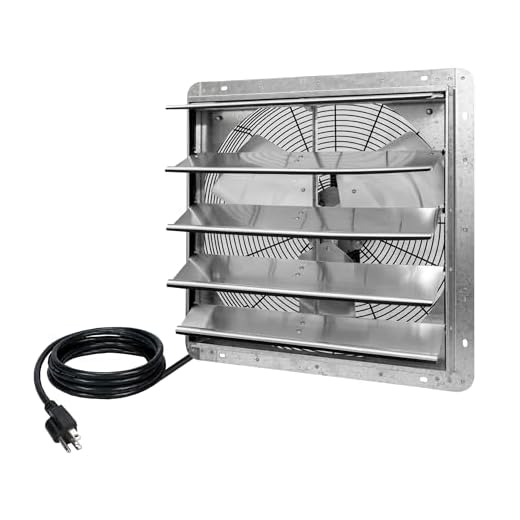 iLiving - 20" Wall Mounted Exhaust Fan - Automatic Shutter - Variable Speed - Vent Fan For Home Attic, Shed, or Garage Ventilation