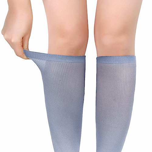Image of Benefeet Sox Women Girls Thin Nylon Knee High Socks Long Tube Socks Unisex Soft Cozy High Calf Sock Tie Dye /Gradient