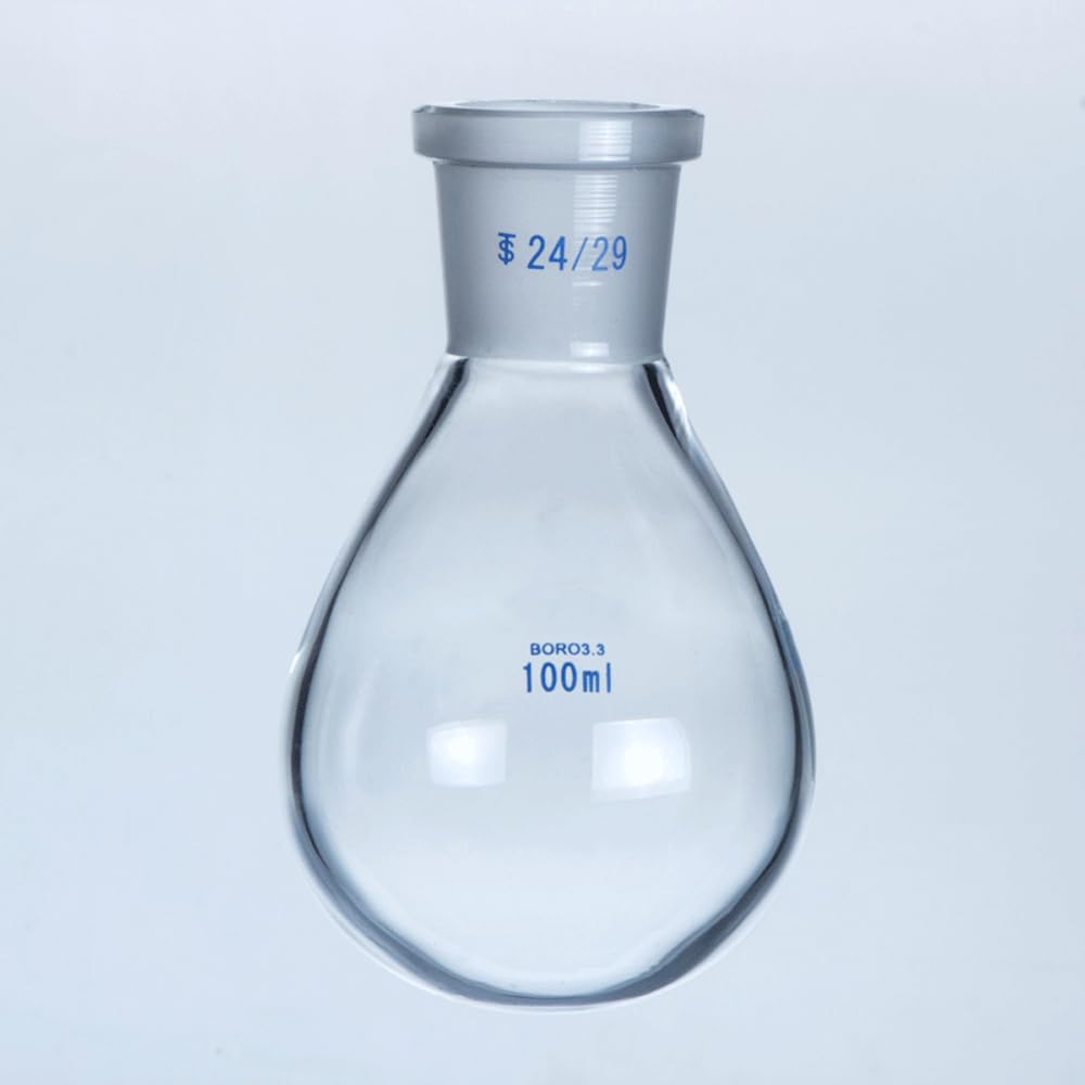 Matraz Erlenmeyer Graduado de Borosilicato, Matraz de Fondo Redondo de una Sola Boca de 5 a 1000 ml 14/23 19/26 29/32 for Laboratorio(50ml 24-29)