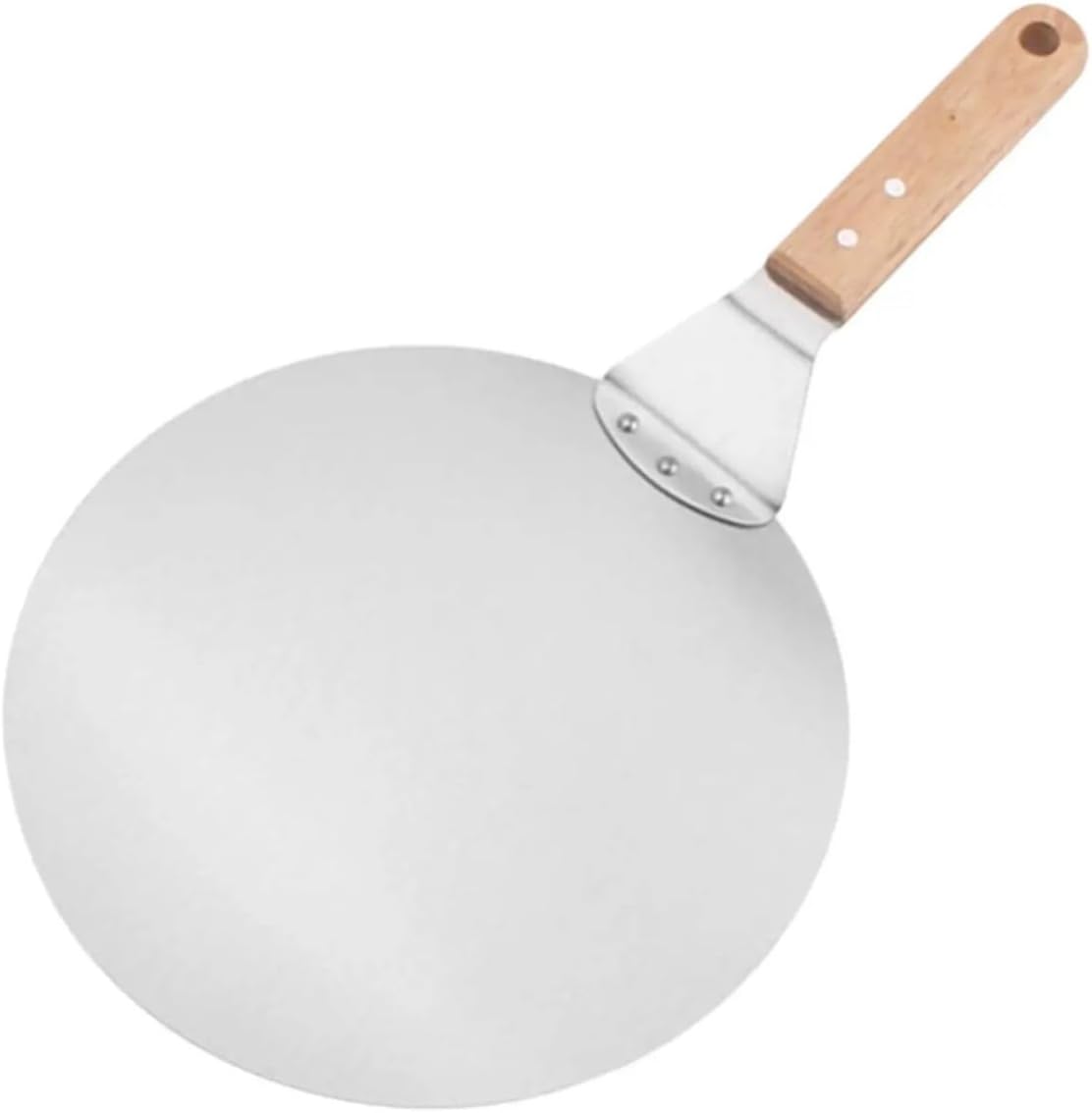 Pizza Peel With Wooden Handle Lifter And Stainless Steel Spatula For Baking Non-Slip Server Tray Shovel(S)