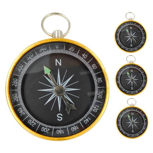 Set de 4 brújulas mini de aluminio para camping