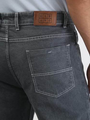 Image of Urbano Fashion Men's Straight Fit Washed Jeans Stretchable