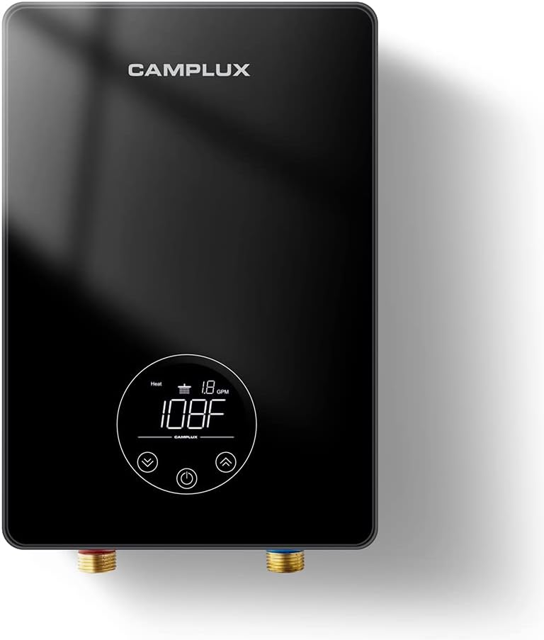 Camplux Electric Water Heater 6kW, Instant Hot Water Heater 240V, On