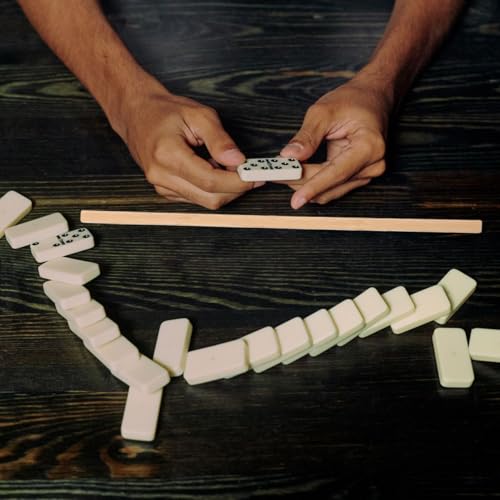 Accesorio de madera para juego Mahjong y Domino 4 piezas miniatura 3