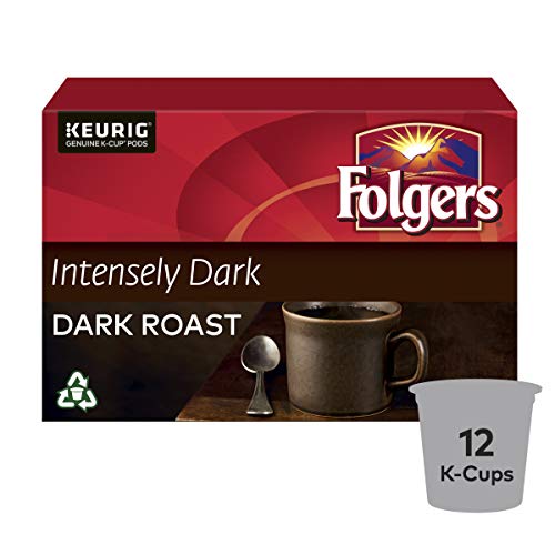 Folgers Intensely Dark Coffee K-Cup Pods, 12 K-Cups