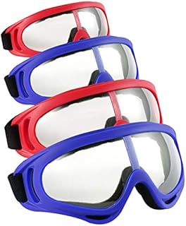 Locisne 4 Pack Safety Protection Glasses,Windproof Dustproof Protective Safety Goggles Flexible Eyewear Eye Glasses for Outdoor Sports CS Army Nerf Tactical Goggles Eye Protection