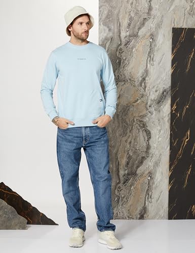 Image of Amazon Brand - Symbol Men Cotton Rich Light Weight Crew Neck Sweatshirt (Regular Fit)