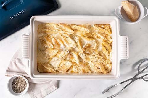 Image of Le Creuset Stoneware Covered Rectangular Casserole, 12 inch x 9 inch, Riviera