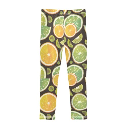 Green Kiwi Lime Kids Baby Girls Legging Stretch Full Length Yoga Pants Exercise2
