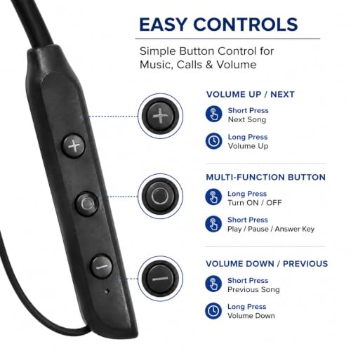 Image of Neckband Bluetooth Headphones with 30 Hours Playtime ML-B214