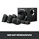 Logitech Z906 5.1 Sound System, Lautsprecher mit 1000 Watt Surround Sound, THX, Mehrere Audio-Eingänge, Fernbedienung, EU Stecker, PC/PS4/Xbox/Stereo-Anlage/TV/Smartphone/Tablet - Schwarz