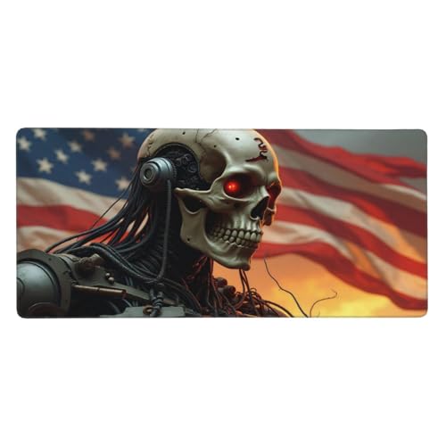 Tapis de souris de jeu rétro cyborg argenté pour transformer votre bureau