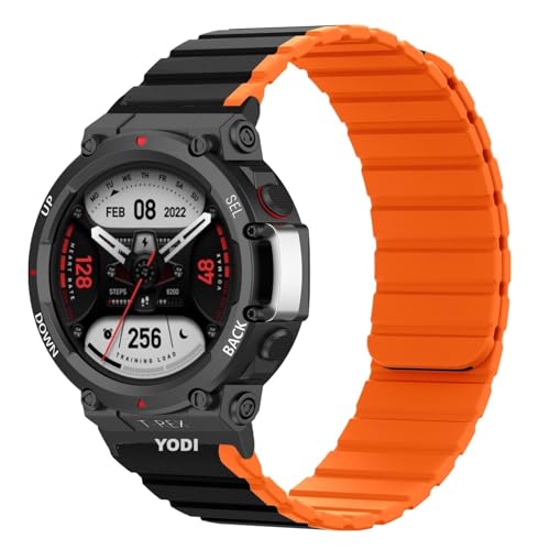 Image of YODI Strap Band Compatible with Amazfit T-Rex 2 Smartwatch Only Soft Silicone | Nylon | Chain | Leather Watch Straps with Installation Adjuster Tool For Amazfit TRex 2