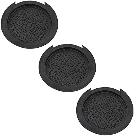 3Pcs Yootones Guitar Soundhole Cover Rubber Guitar Sound Hole Cover Compatible with Acoustic Guitar (Black)