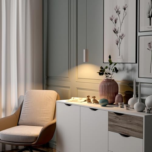 Deko-Light Lampada A Sospensione Can, Bianco, Altezza 15 Cm, Ø 6 Cm, Metallo, GU10 - 2