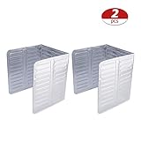 Hanwuo Protector de aceite de lámina de aluminio, protector de salpicaduras de 3 lados de la cocina Escudo de salpicaduras plegable a prueba de aceite placa de placa