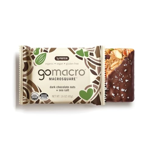 Dark Chocolate Nuts + Sea Salt MacroSquare - Single Bar