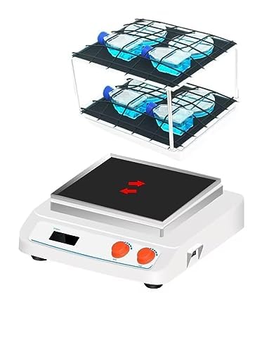 Orbital Shaking Table Rocker Lab Rocking Instrument Equipment with Double Fixed Tray Shaking Mode Orbital Speed Range 60 to 400rpm (Optional to 500) Amplitude 8mm