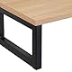Relaxdays Monitorständer, Bildschirmerhöhung für Schreibtisch, HxBxT: 15 x 55 x 23 cm, Industrial Design, Natur/schwarz