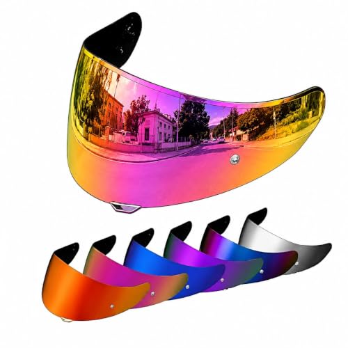 Image of PSLER Shatterproof Helmet Visor for HJ17,C90,C91,SY&CL-MAX 3,Deep Gold Red | Impact-Resistant ,UV400 Protection, Motorcycle Tinted Face Shield for HJ17,C90,C91,CL-MAX 2, IS-MAX BT, SY-MAX 3, IS-MAX 2