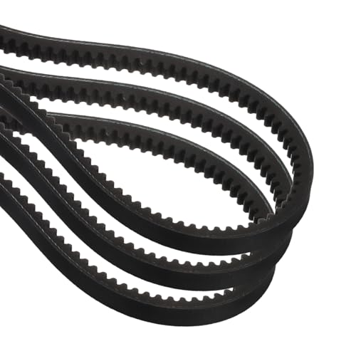 uxcell 3 Pcs AX34 EPDM V-Belt, Raw Edge Cogged Industrial Rubber V Belt 1/2" Width x 34" Inside Circumference