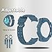 QHBAMD Silicone Bands with Protective Case for Samsung Galaxy Watch 6 40mm/44mm - Waterproof Adjustable Breathable Strap for Men Women (Blue,Watch 6 40mm)