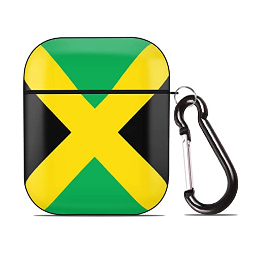 Coque AirPods 1 et 2 Drapeau Jamaïque en PC Rigide