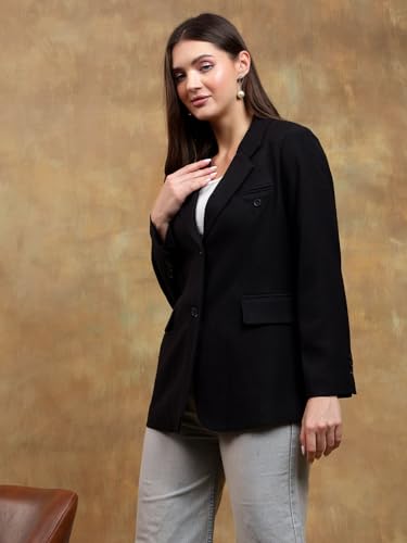 Image of KOTTY Womens Cotton Blend Standard Length Elegant Style Coat - Classic Style with Modern Detailing