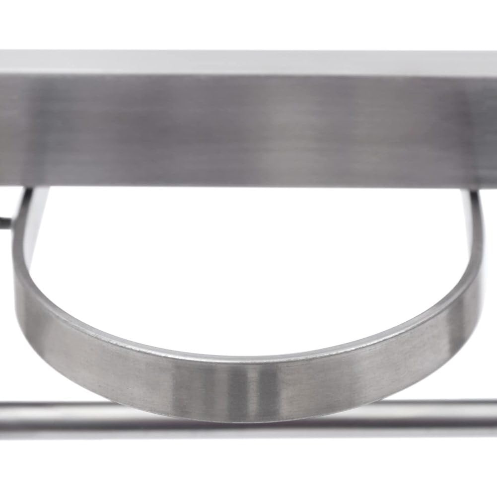 Carrito rodante de acero inoxidable de 2 niveles, carrito de servir plegable con ruedas, bandeja versátil para tatuajes, belleza y uso en la cocina, diseño duradero y portátil