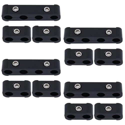 Meprotal 1 Set Spark Plug Wire Separator Divider Kit for 8mm 9mm 10mm Aluminum Alloy Wire Separators, Black