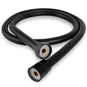 THOISEWELT Home & Kitchen Bathroom Black Stainless Steel Flexible Shower Hose Hand-shower Shower Tube, Health Faucet Flexible Tube (1 meter)(Black)