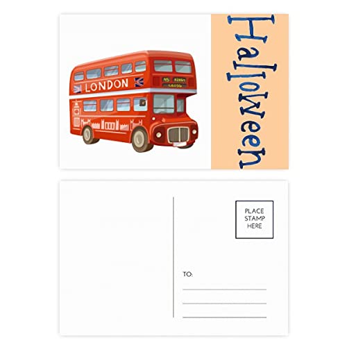 Cartes postales Halloween au motif de bus de Londres pour inviter vos amis à votre fête à thème