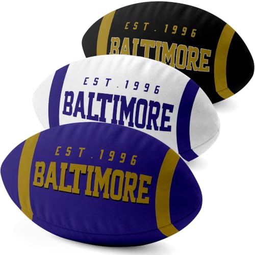 Image of ANTKING Baltimore Throw Pillow 2 Packs Custom Name Number Gifts | Personalized Gift for Youth for Birthday Christmas