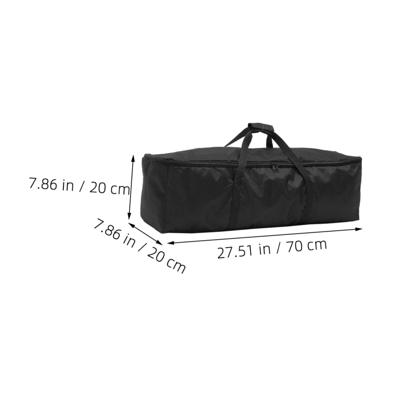 2 Pezzi Borsa per Treppiede Oxford Nero, Pieghevole Cerniera, Grande Capacità per Fotografi in Viaggio