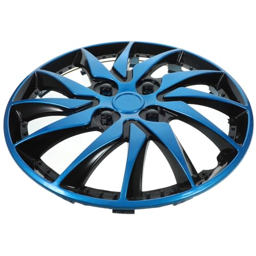 Enjoliveur de roue voiture bleu noir avec cache-moyeu et protection de jante