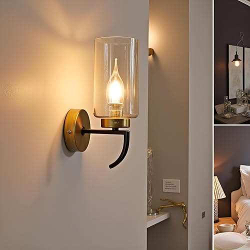 Image of Avior Modern Wall Lamps for Bedroom, Living Room, Restaurant Decoration Wall Light, Cafe Lamps and Wall Lights for Gallery (Metal & Glass)