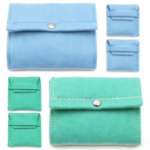 Image of Felt Craft Tool Bag - 2 Pack Portable Knitting Needle Case with Multi-Pockets, Soft Felt Organizer for Crafters, Art Lovers, and DIY Enthusiasts