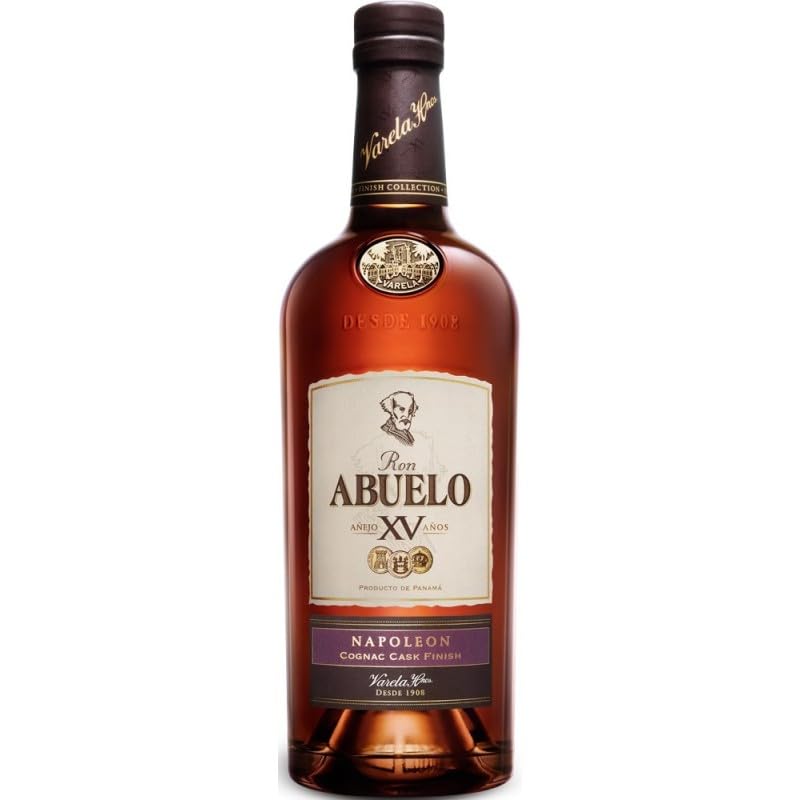 Ron Abuelo Napoleón Reserva 40% Vol – Ron panameño envejecido en barricas de coñac francés para un sabor profundo, elegante y con carácter sofisticado