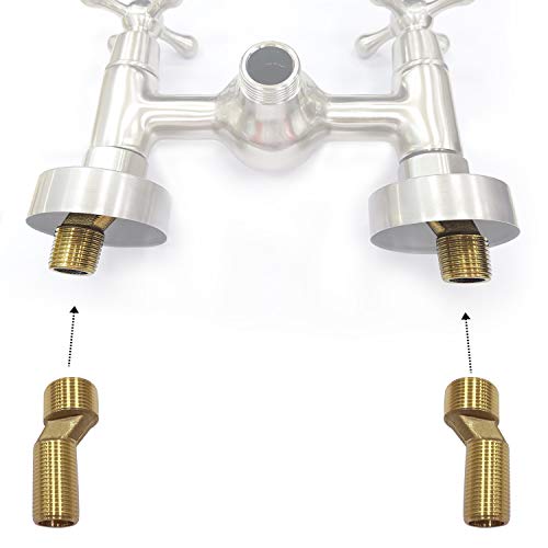 Gotonovo 1/2'' Solid Brass Bend Angle Adapter Faucet Adapter thumb #3