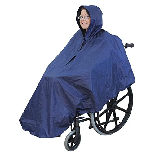 車いす用レインコート 全身をカバー 雨具 反射材 携帯できる車イス用レインウェア 防風防水 暮らし生き活き Jinmoioy 高齢者 障害者 病人 電動・手動車椅子が適して 男女兼用 141 x 163 cm 厚み0.18mm