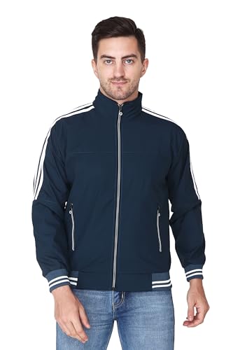 Image of TrapNation Full Sleeve Polyester Full Zip with Pocket Solid Men's Sports Jacket
