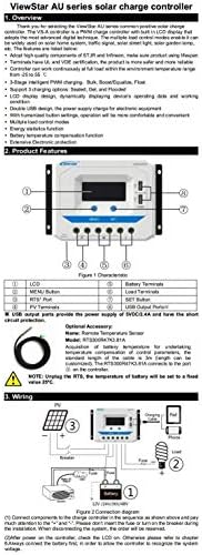 EPEVER 30A Solar Charge Controller 12V/24V Auto - Solar Intelligent Regulator with Dual USB and LCD Display Max 50V Input - for Sealed(Default) / Gel/Flooded